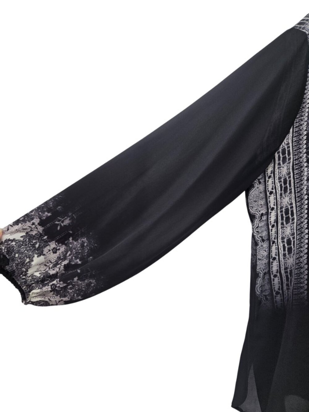 Kobi Halperin Sheri Silk Button Up Blouse Black Women's Size XL Career Evening - Picture 5 of 11